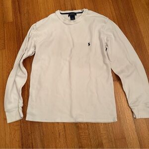 Polo Ralph Lauren waffle-knit cotton long-sleeve tee Size L (g7)